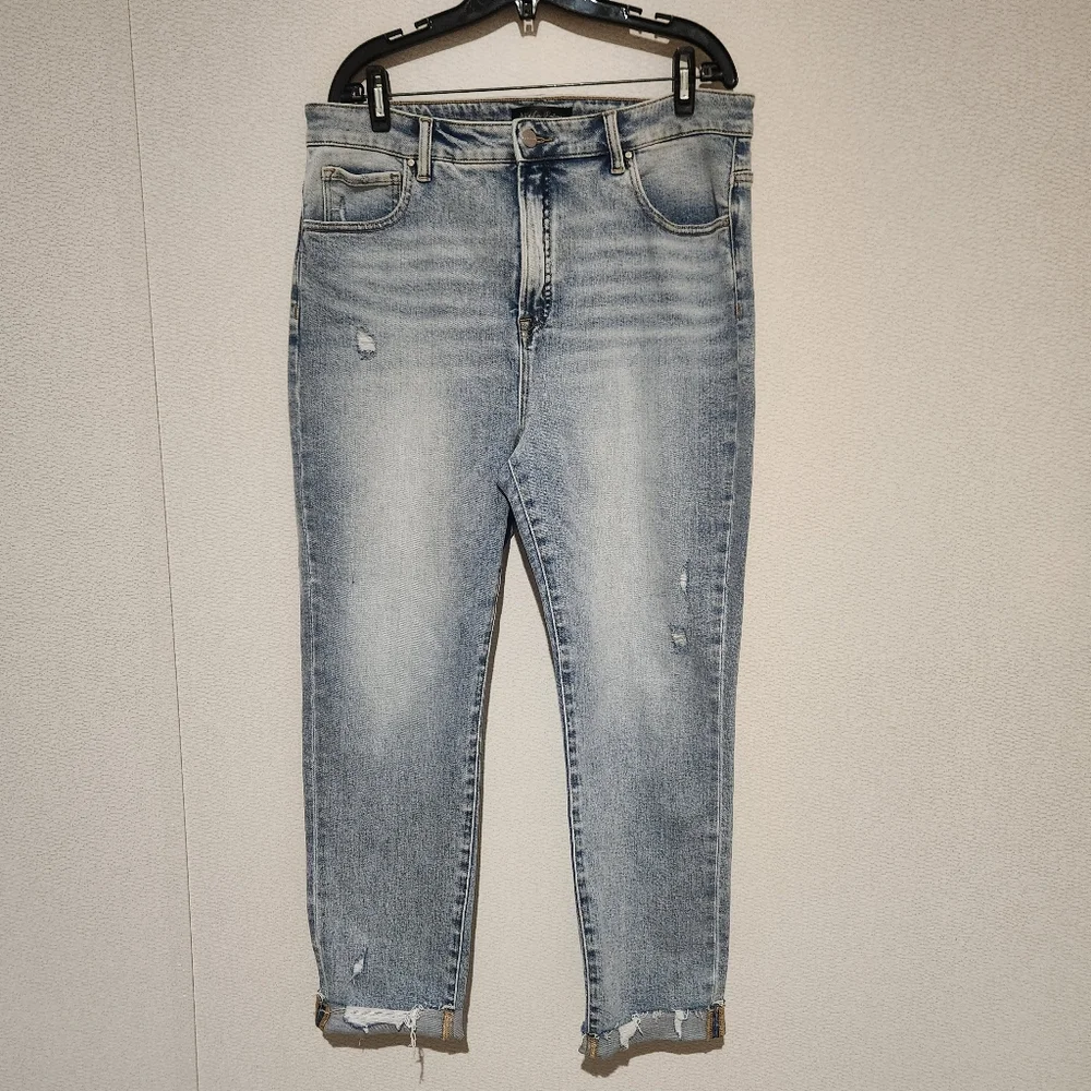 Risen Womens Hugh Rise Straight Leg Jeans Size 1X